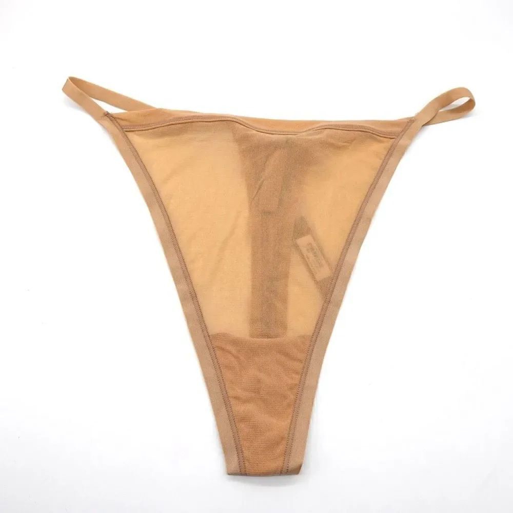 SKIMS Summer Mesh Stretch Mid Rise Thong Clay Size 4X